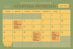 appointment calendar for ayurveda physician